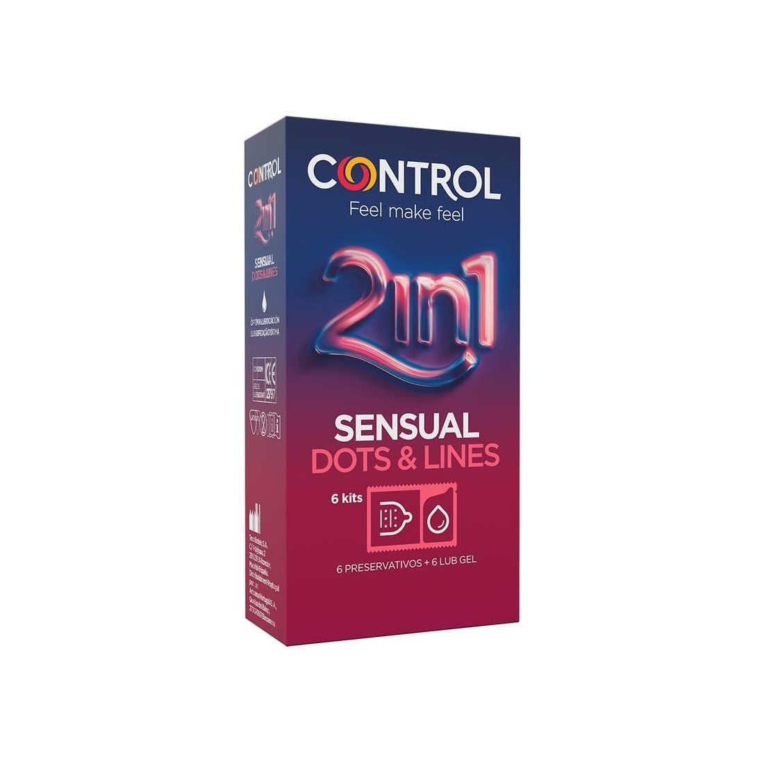 Preservativos Control 2In1 Touch & Feel + Lube 6Uds - PR2010348151