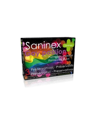 Saninex Preservativos Gay Passion Pontilhado 3Uds - PR2010345128
