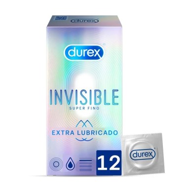 Durex Invisible Extra Fino Extra Lubrificado 12 Un - PR2010338781