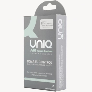 Preservativo Feminino Uniq Air 3 Unidades - PR2010362965